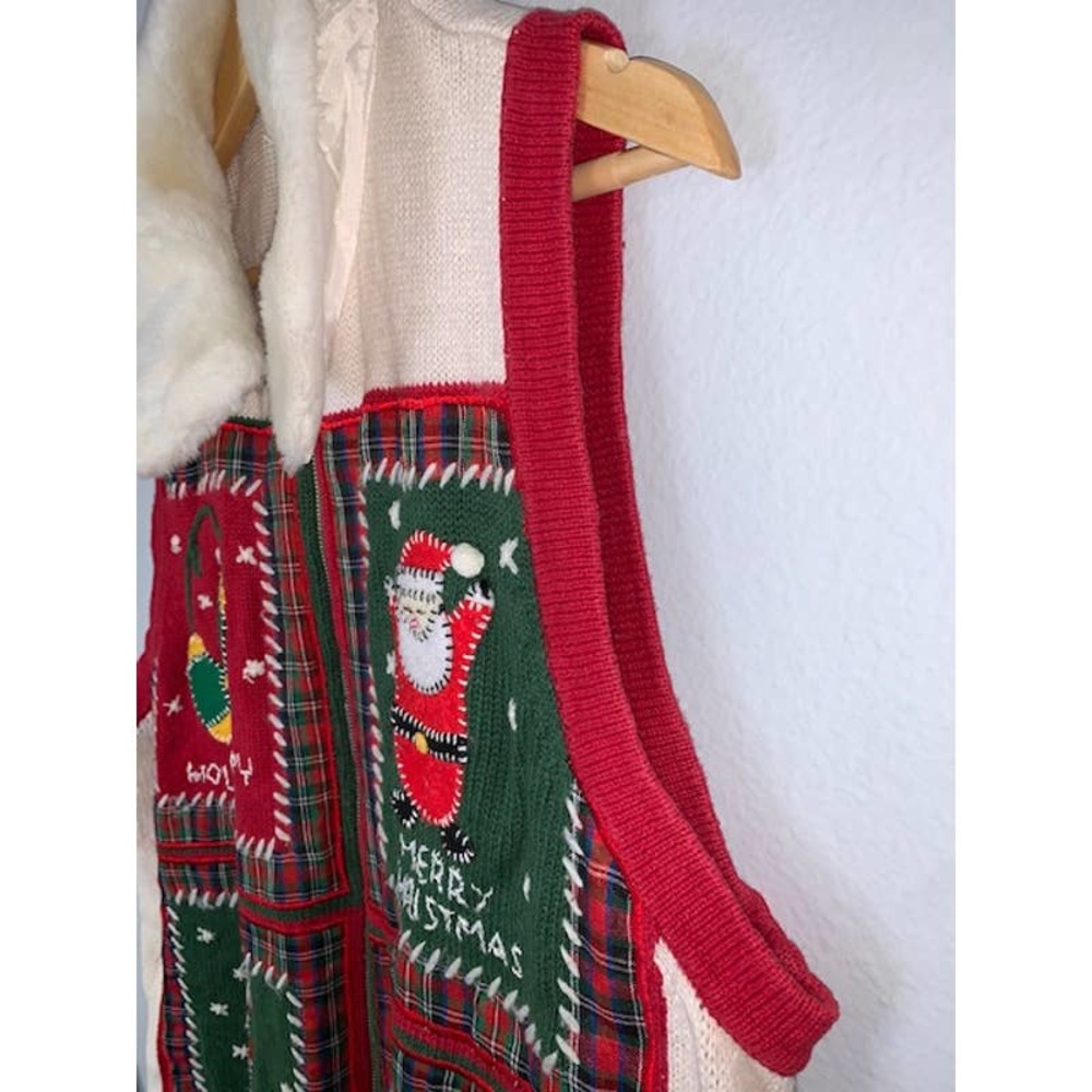 EXTRA POINT by Reference Point Vintage Ugly Christmas Knit Sweater Vest - 2X - Picture 9 of 13